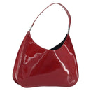 GUCCI Shoulder Bag Patent leather Red Silver 001 3767 Auth 198691-1