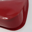 GUCCI Shoulder Bag Patent leather Red Silver 001 3767 Auth 198691-14