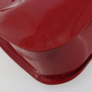 GUCCI Shoulder Bag Patent leather Red Silver 001 3767 Auth 198691-15
