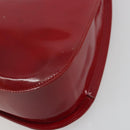 GUCCI Shoulder Bag Patent leather Red Silver 001 3767 Auth 198691-16