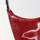 GUCCI Shoulder Bag Patent leather Red Silver 001 3767 Auth 198691-9