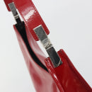 GUCCI Shoulder Bag Patent leather Red Silver 001 3767 Auth 198691-18