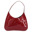 GUCCI Shoulder Bag Patent leather Red Silver 001 3767 Auth 198691-13