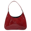 GUCCI Shoulder Bag Patent leather Red Silver 001 3767 Auth 198691-2