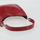 GUCCI Shoulder Bag Patent leather Red Silver 001 3767 Auth 198691-7