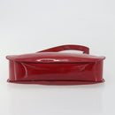 GUCCI Shoulder Bag Patent leather Red Silver 001 3767 Auth 198691-5