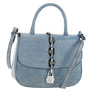 LOUIS VUITTON Epi Denim Chain It PM Shoulder Bag Blue M50271 LV Auth 198692SAM-1
