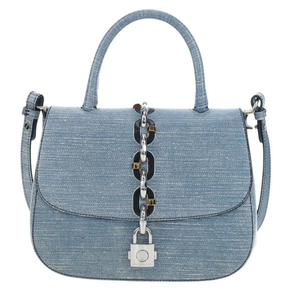 LOUIS VUITTON Epi Denim Chain It PM Shoulder Bag Blue M50271 LV Auth 198692SAM