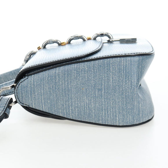 LOUIS VUITTON Epi Denim Chain It PM Shoulder Bag Blue M50271 LV Auth 198692SAM