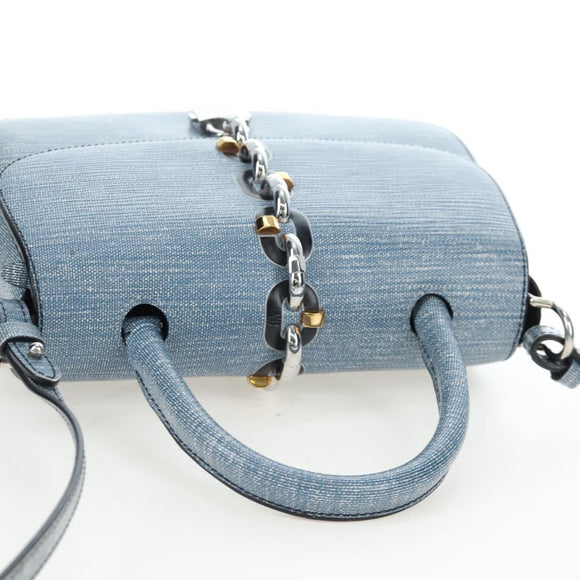 LOUIS VUITTON Epi Denim Chain It PM Shoulder Bag Blue M50271 LV Auth 198692SAM