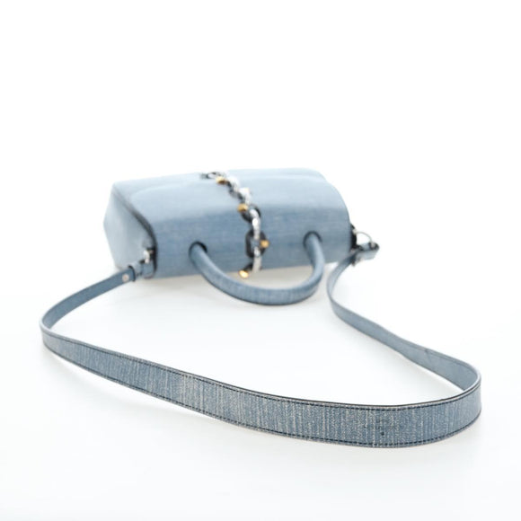 LOUIS VUITTON Epi Denim Chain It PM Shoulder Bag Blue M50271 LV Auth 198692SAM