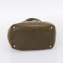 CHANEL Matelasse Cambon Line Hand Bag Leather Khaki CC Auth 198693-10