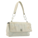 CHANEL Shoulder Bag Denim Light Blue Silver CC Auth 198695A-1