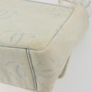 CHANEL Shoulder Bag Denim Light Blue Silver CC Auth 198695A-16