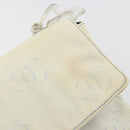 CHANEL Shoulder Bag Denim Light Blue Silver CC Auth 198695A-9