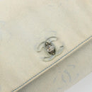 CHANEL Shoulder Bag Denim Light Blue Silver CC Auth 198695A-18
