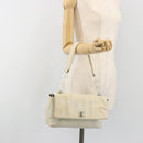 CHANEL Shoulder Bag Denim Light Blue Silver CC Auth 198695A-26
