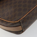 CELINE Macadam Canvas Shoulder Bag PVC Leather Brown Gold Auth 198697-11