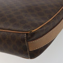 CELINE Macadam Canvas Shoulder Bag PVC Leather Brown Gold Auth 198697-12