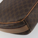 CELINE Macadam Canvas Shoulder Bag PVC Leather Brown Gold Auth 198697-13