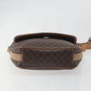CELINE Macadam Canvas Shoulder Bag PVC Leather Brown Gold Auth 198697-9