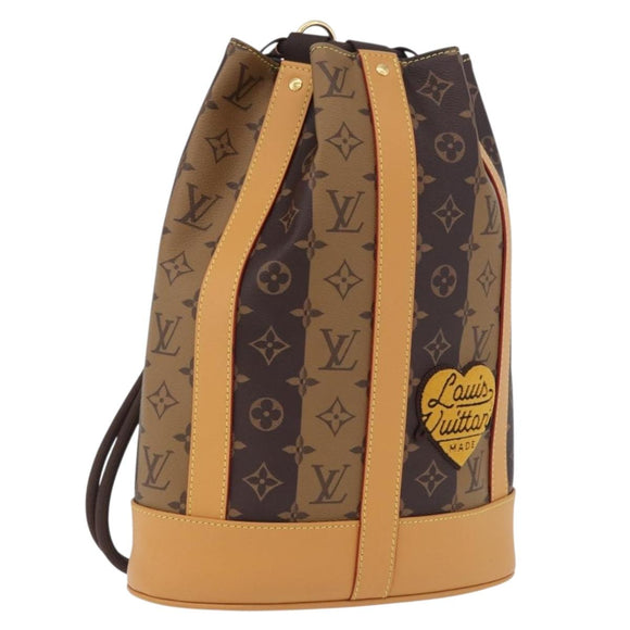 LOUIS VUITTON Monogram Stripe Randonnee Messenger Bag M45968 LV Auth 198698M