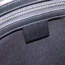 GUCCI GG Supreme Sherry Line Courier Bag PVC Black Silver 474137 Auth 198699M-17