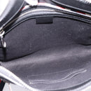 GUCCI GG Supreme Sherry Line Courier Bag PVC Black Silver 474137 Auth 198699M-18