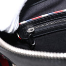 GUCCI GG Supreme Sherry Line Courier Bag PVC Black Silver 474137 Auth 198699M-21