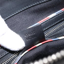 GUCCI GG Supreme Sherry Line Courier Bag PVC Black Silver 474137 Auth 198699M-24