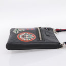 GUCCI GG Supreme Sherry Line Courier Bag PVC Black Silver 474137 Auth 198699M-5