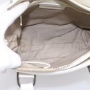 BURBERRY Nova Check Hand Bag Canvas Beige Silver Auth 198700A-17