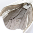 BURBERRY Nova Check Hand Bag Canvas Beige Silver Auth 198700A-18