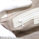 BURBERRY Nova Check Hand Bag Canvas Beige Silver Auth 198700A-20