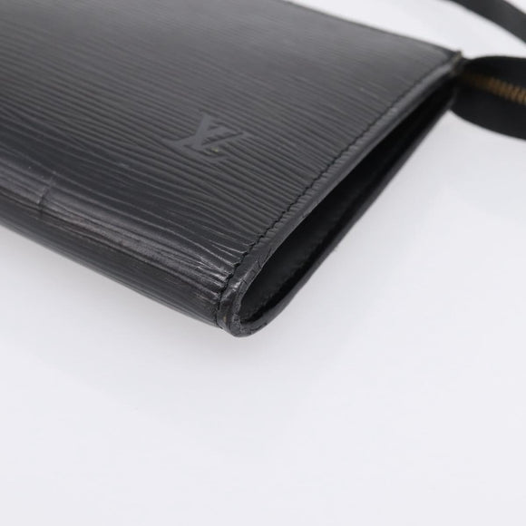 LOUIS VUITTON Epi Pochette Accessoires Pouch Black M52982 LV Auth 198701A
