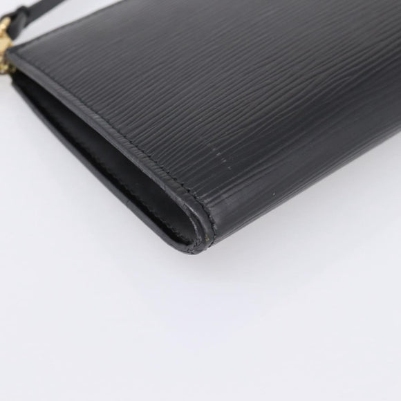 LOUIS VUITTON Epi Pochette Accessoires Pouch Black M52982 LV Auth 198701A