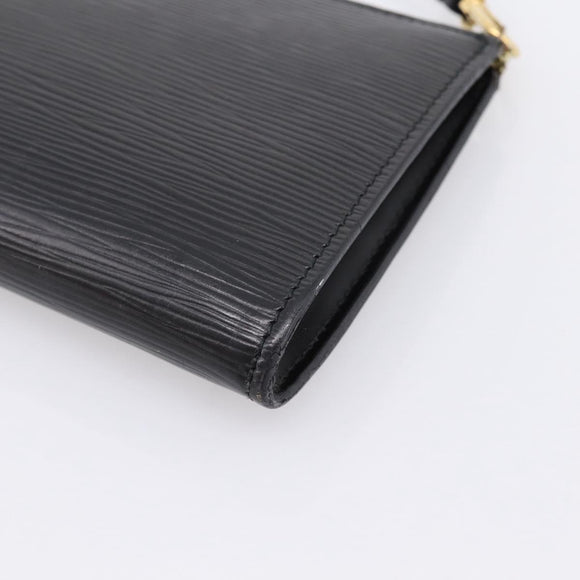 LOUIS VUITTON Epi Pochette Accessoires Pouch Black M52982 LV Auth 198701A