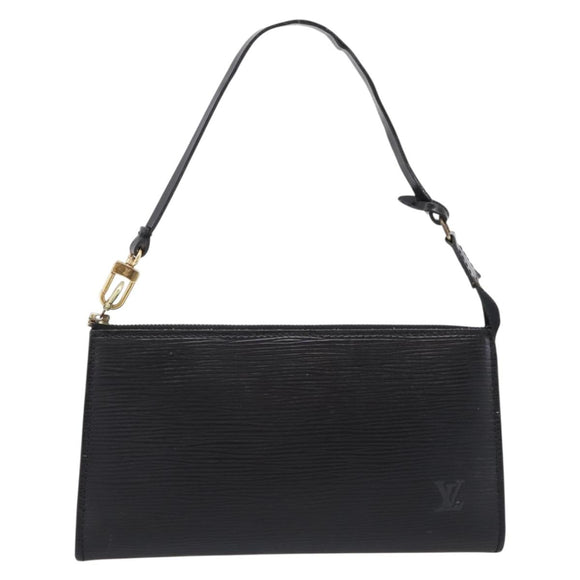 LOUIS VUITTON Epi Pochette Accessoires Pouch Black M52982 LV Auth 198701A