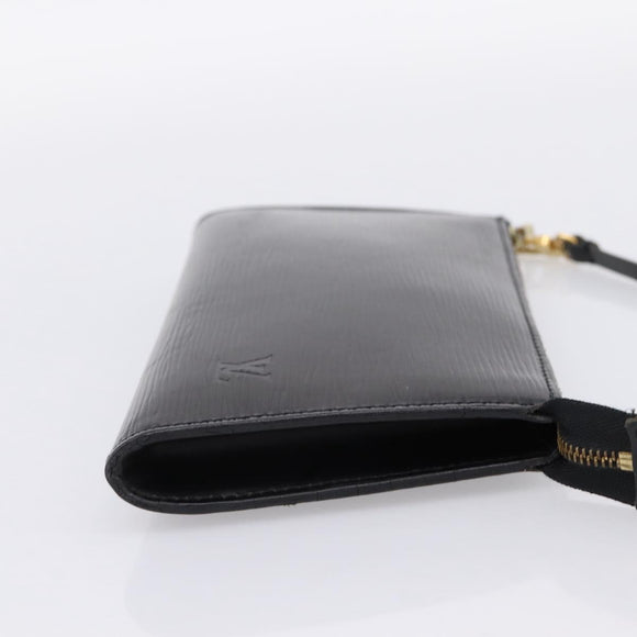 LOUIS VUITTON Epi Pochette Accessoires Pouch Black M52982 LV Auth 198701A