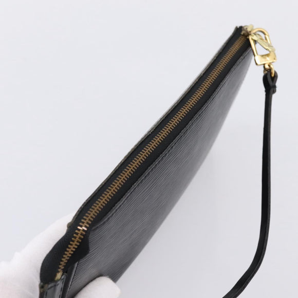 LOUIS VUITTON Epi Pochette Accessoires Pouch Black M52982 LV Auth 198701A