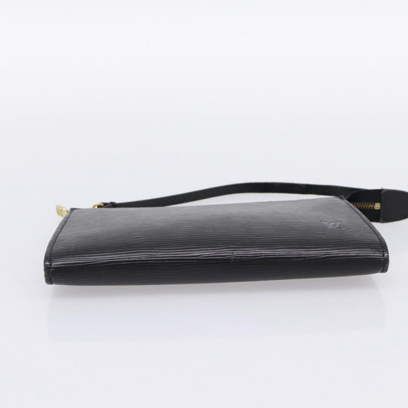 LOUIS VUITTON Epi Pochette Accessoires Pouch Black M52982 LV Auth 198701A