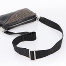 FENDI Zucca Canvas Diagonal Camera Case Bag PVC Brown Black Auth 198702V-7
