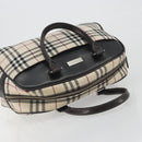 BURBERRY Nova Check Hand Bag Canvas Beige Silver Auth 198703A-6