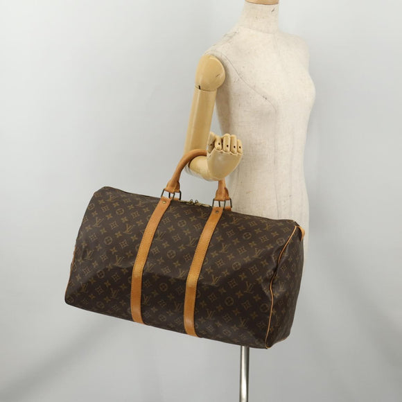 LOUIS VUITTON Monogram Keepall 50 Boston Bag M41426 LV Auth 198704