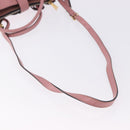 Miu Miu Hand Bag Leather 2way Pink Gold Auth 198705A-9