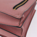 Miu Miu Hand Bag Leather 2way Pink Gold Auth 198705A-19
