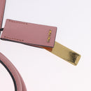 Miu Miu Hand Bag Leather 2way Pink Gold Auth 198705A-23