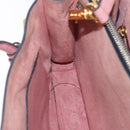 Miu Miu Hand Bag Leather 2way Pink Gold Auth 198705A-29