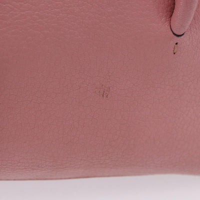 Miu Miu Hand Bag Leather 2way Pink Gold Auth 198705A - 0