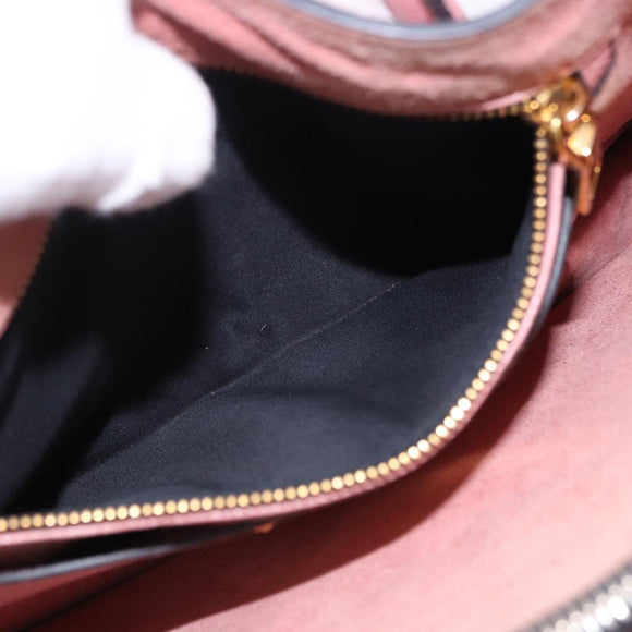 Miu Miu Hand Bag Leather 2way Pink Gold Auth 198705A